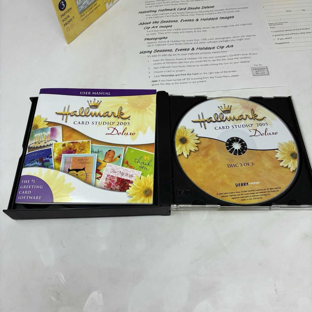 Hallmark Card Studio Deluxe - Retail Box Complete - Picture 2 of 10
